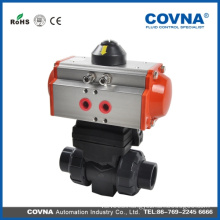 PVC Electric/Pneumatic Double Union Ball Valve for Water